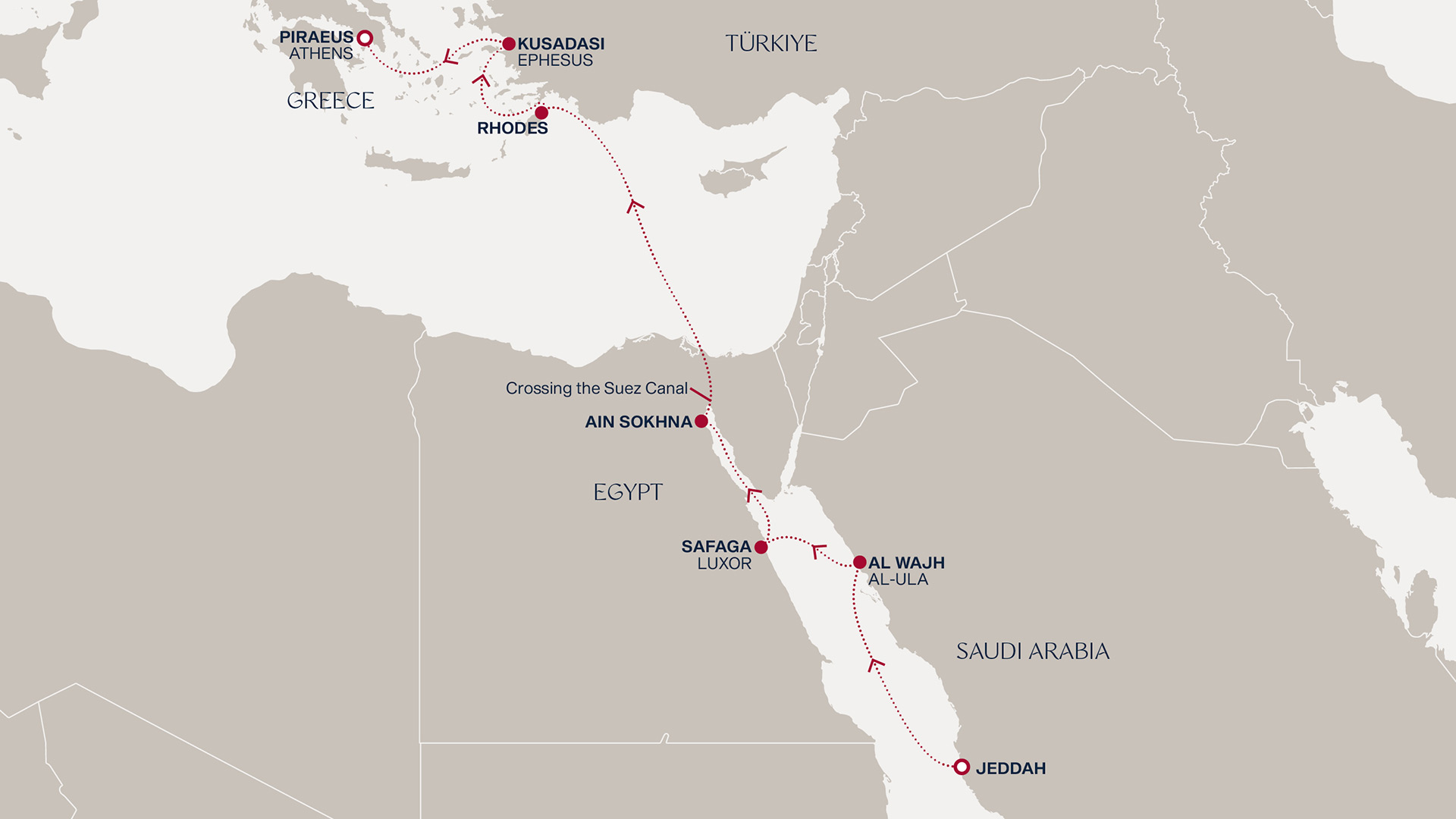 Itinerary map