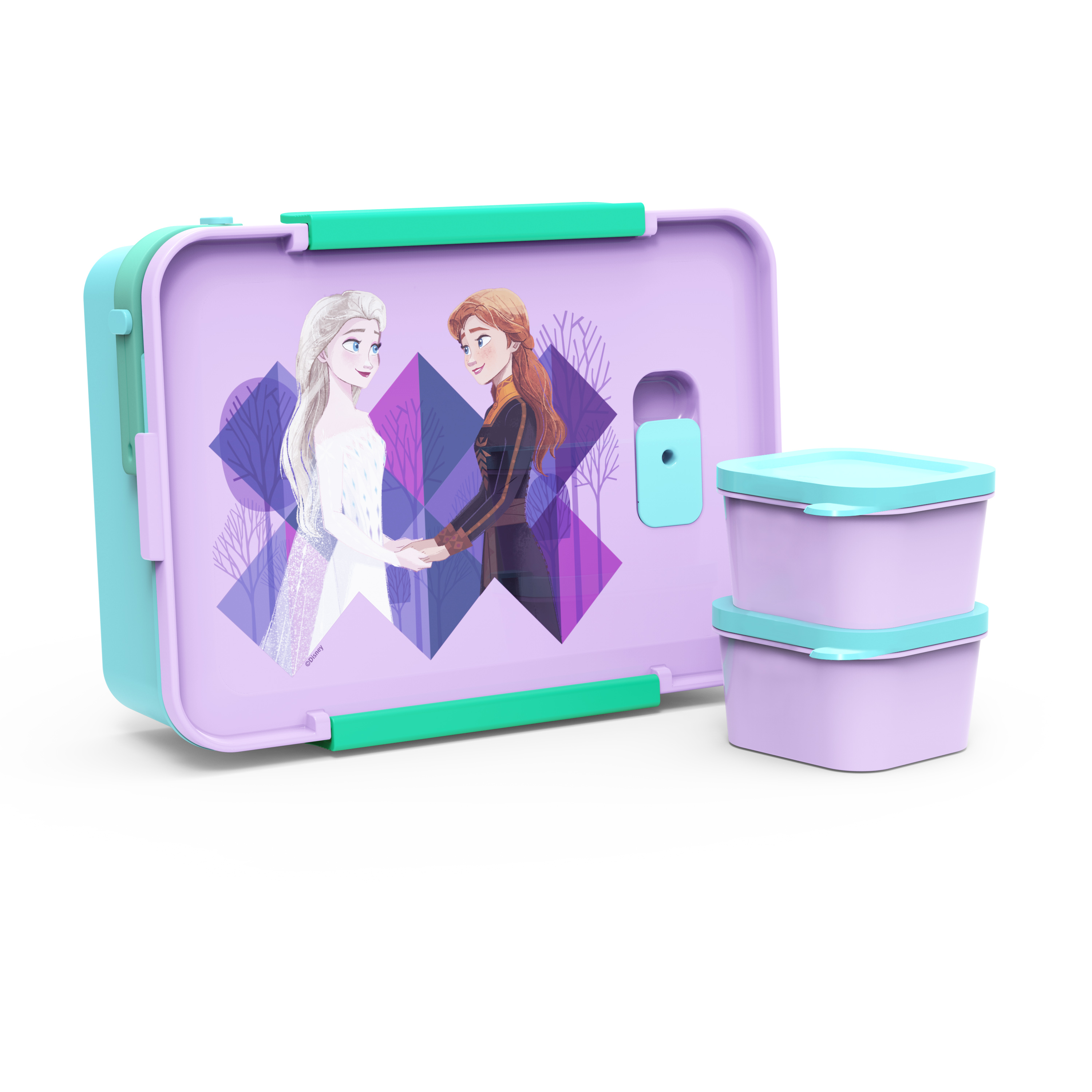 Disney Frozen 2 Movie Reusable Divided Bento Box, Elsa and Anna, 3-piece set slideshow image 4 Disney Frozen 2 Movie Reusable Divided Bento Box, Elsa and Anna, 3-piece set slideshow image 4