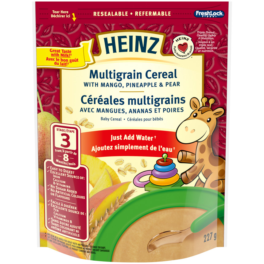 Multigrains Cereal with Mango, Pineapple & Pear title=