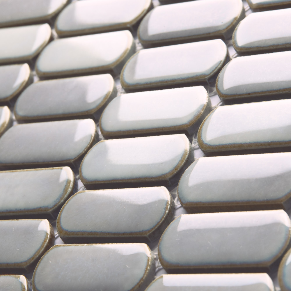 Hudson Capsule Grey Eye 12-1/4 in. x 13-1/8 in. Porcelain Mosaic Tile