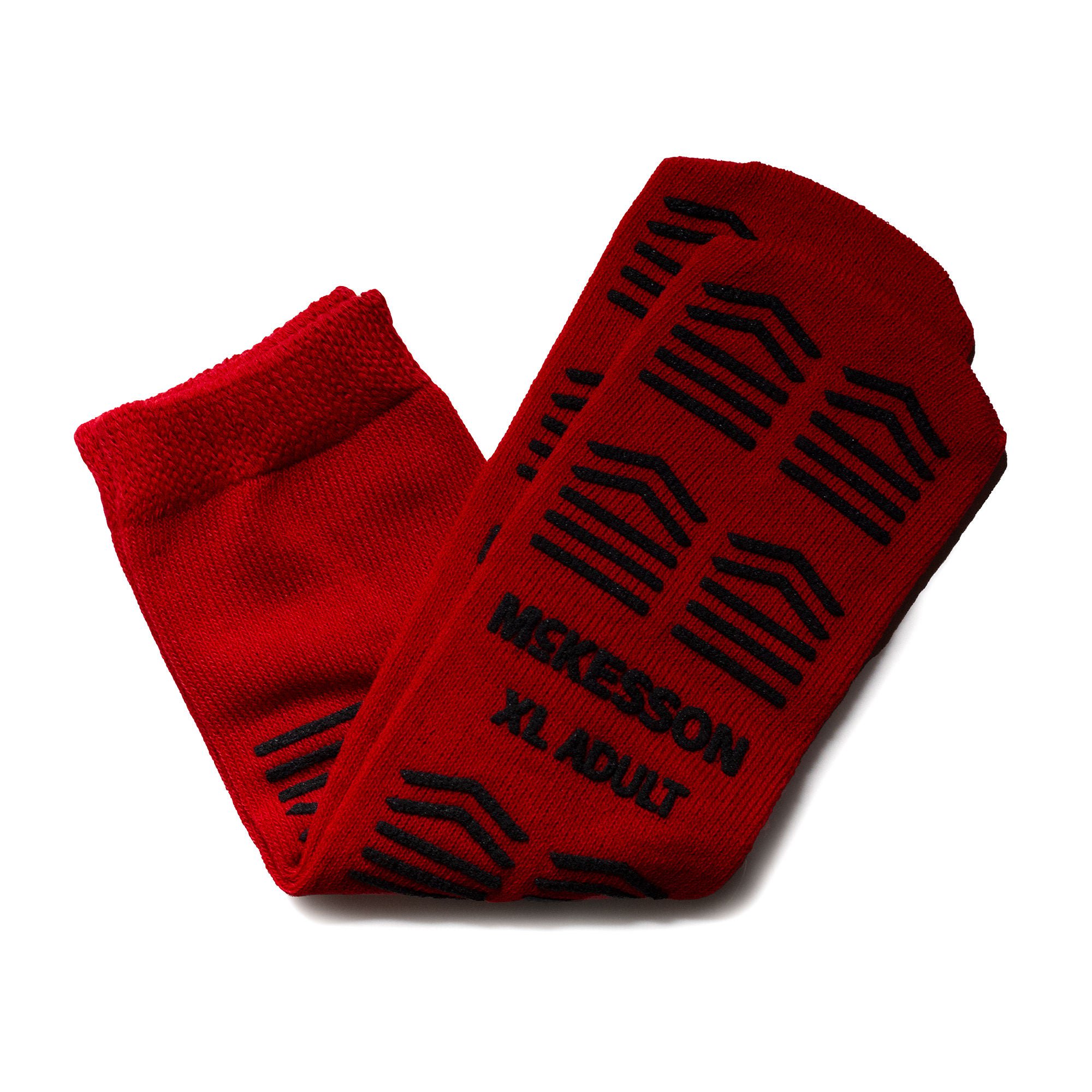 McKesson Slipper Socks, Double Tread, Extra Large, Red