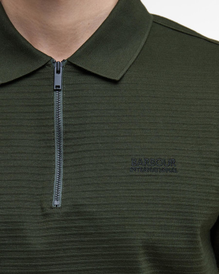 Polo Alfred con motivo a righe in jacquard