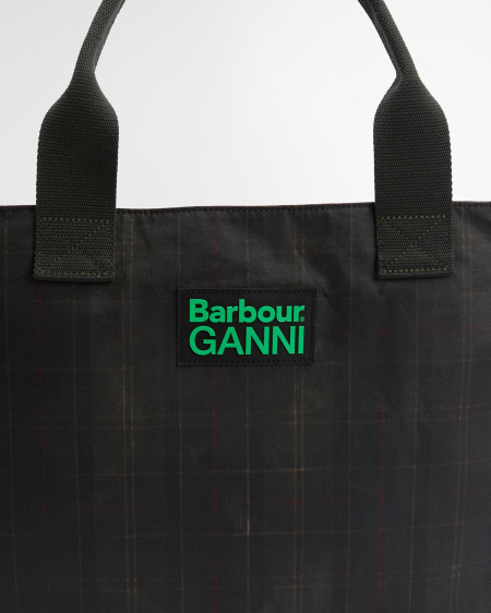 Barbour x GANNI Waxed Tote Bag