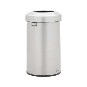 Rubbermaid Commercial, Refine, Refine, 16gal, Metal, Stainless Steel, Round, Receptacle