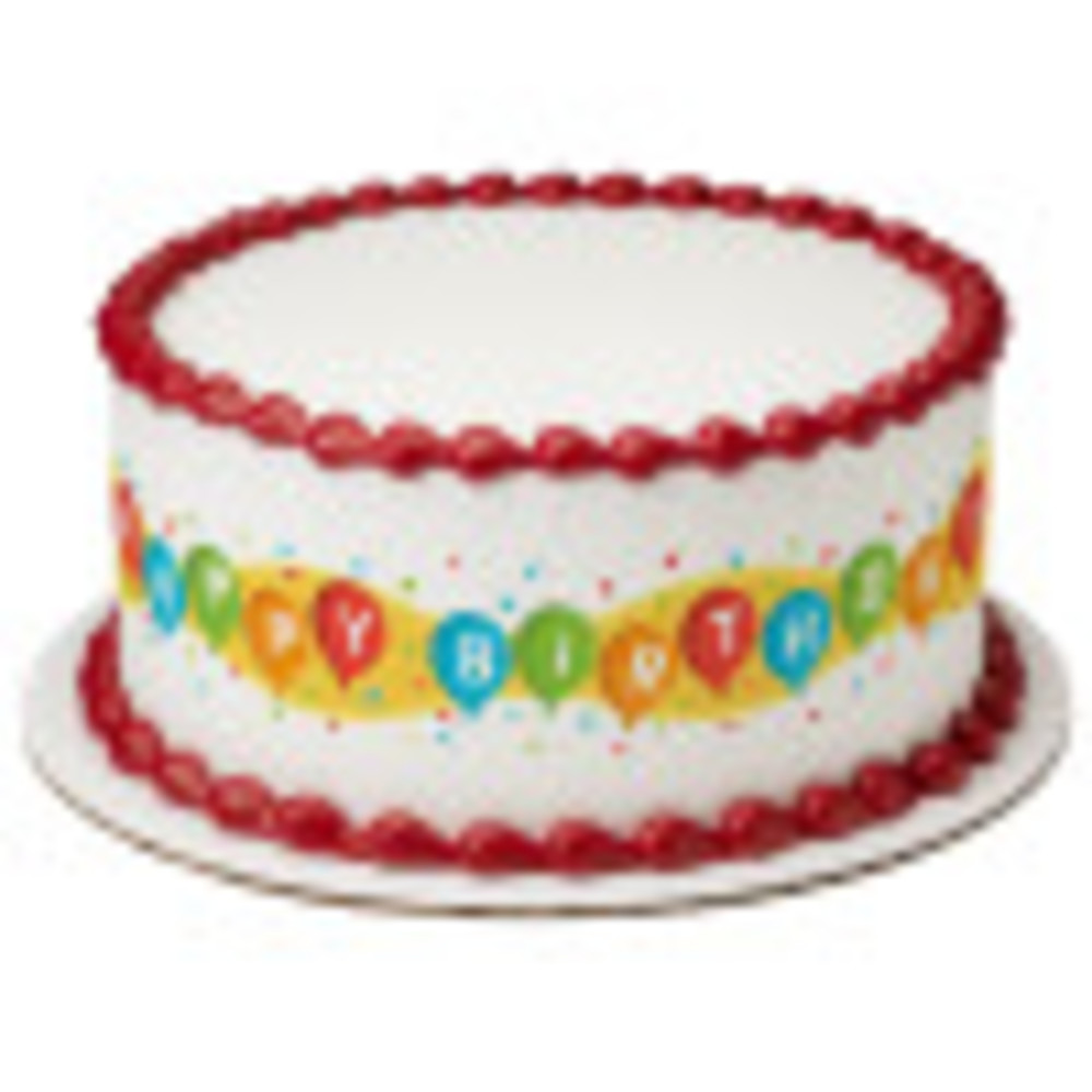 Order Happy Birthday Balloons Edible Image® by PhotoCake® Cake from