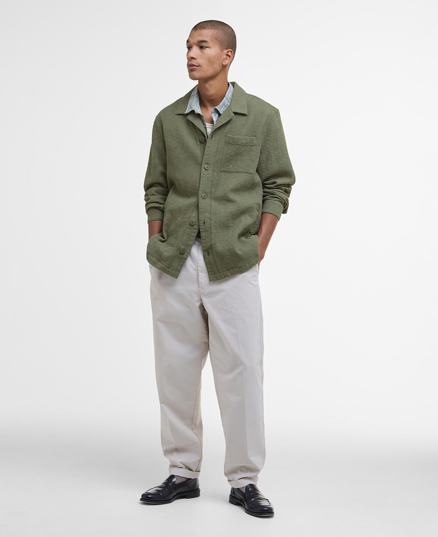 Overshirt Sandwood a nido d’ape image number 1