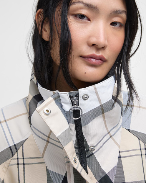 Suri Checked Showerproof Jacket Safari Dress Tartan/Mist