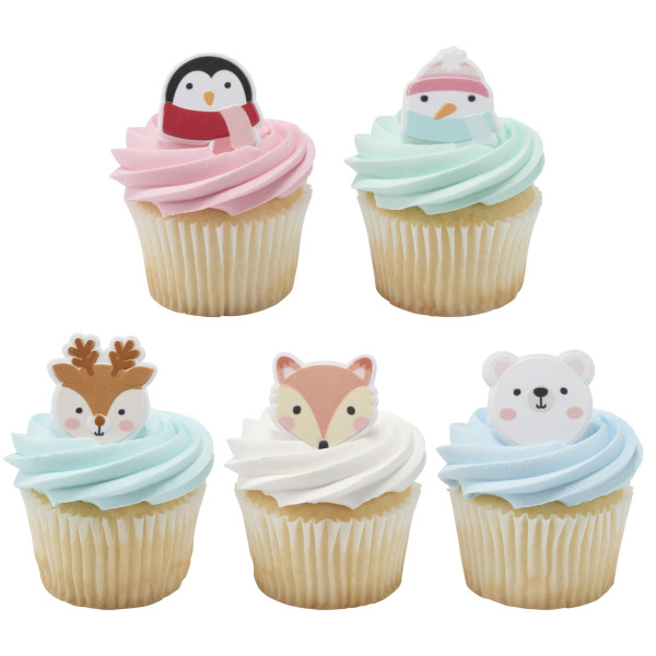 Winter Friends Cupcake Rings