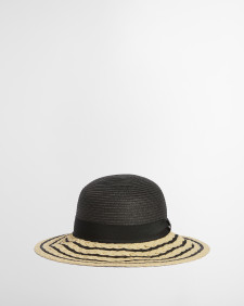 Macy Striped Bucket Hat Black/Natural