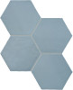 Gemstone Blue 6×7 Hexagon Field Tile Glossy