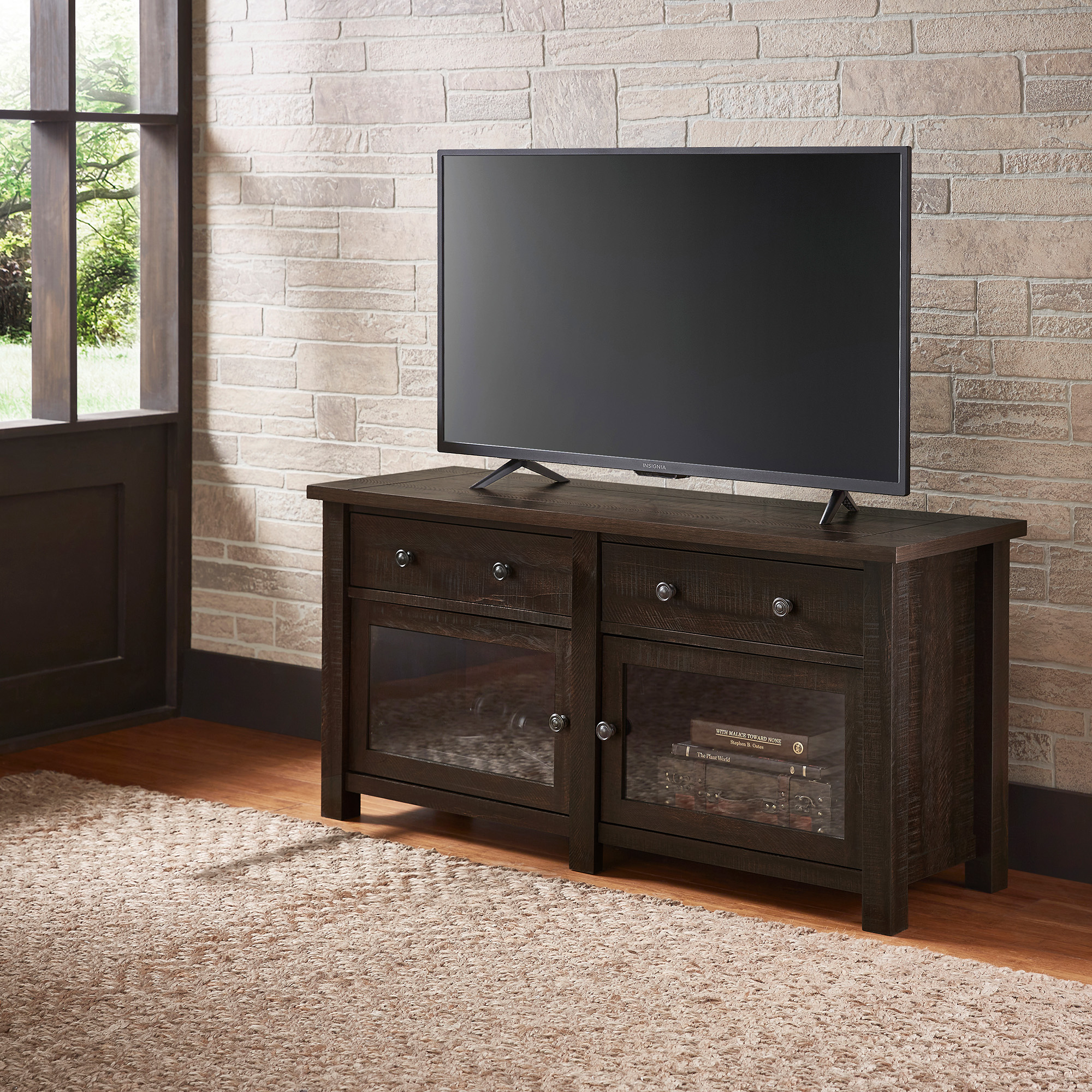 2 Drawers TV Stand for TVs up to 50