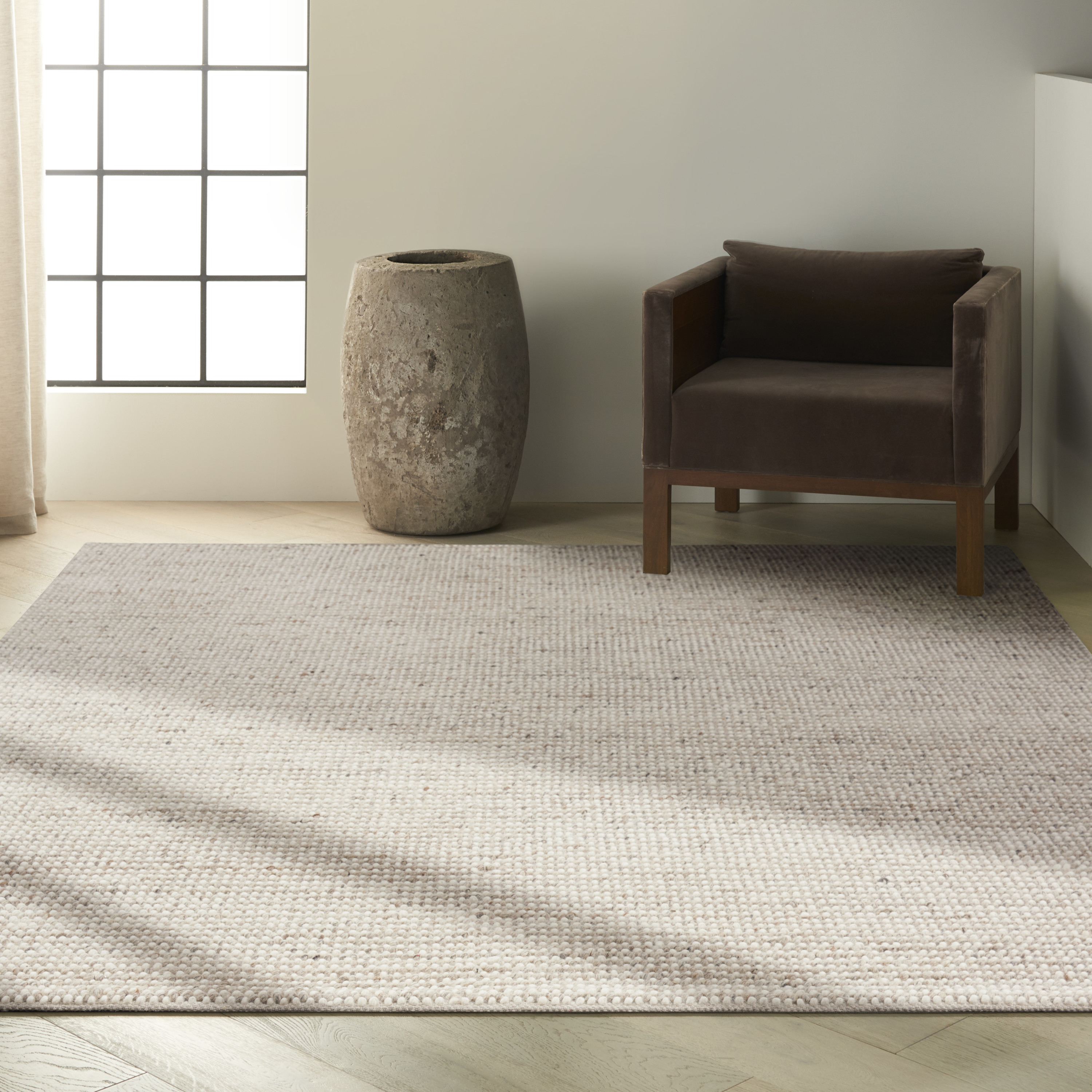 Calvin Klein Textured Dots 7'9" x 9'9" Natural Beach Indoor Rug
