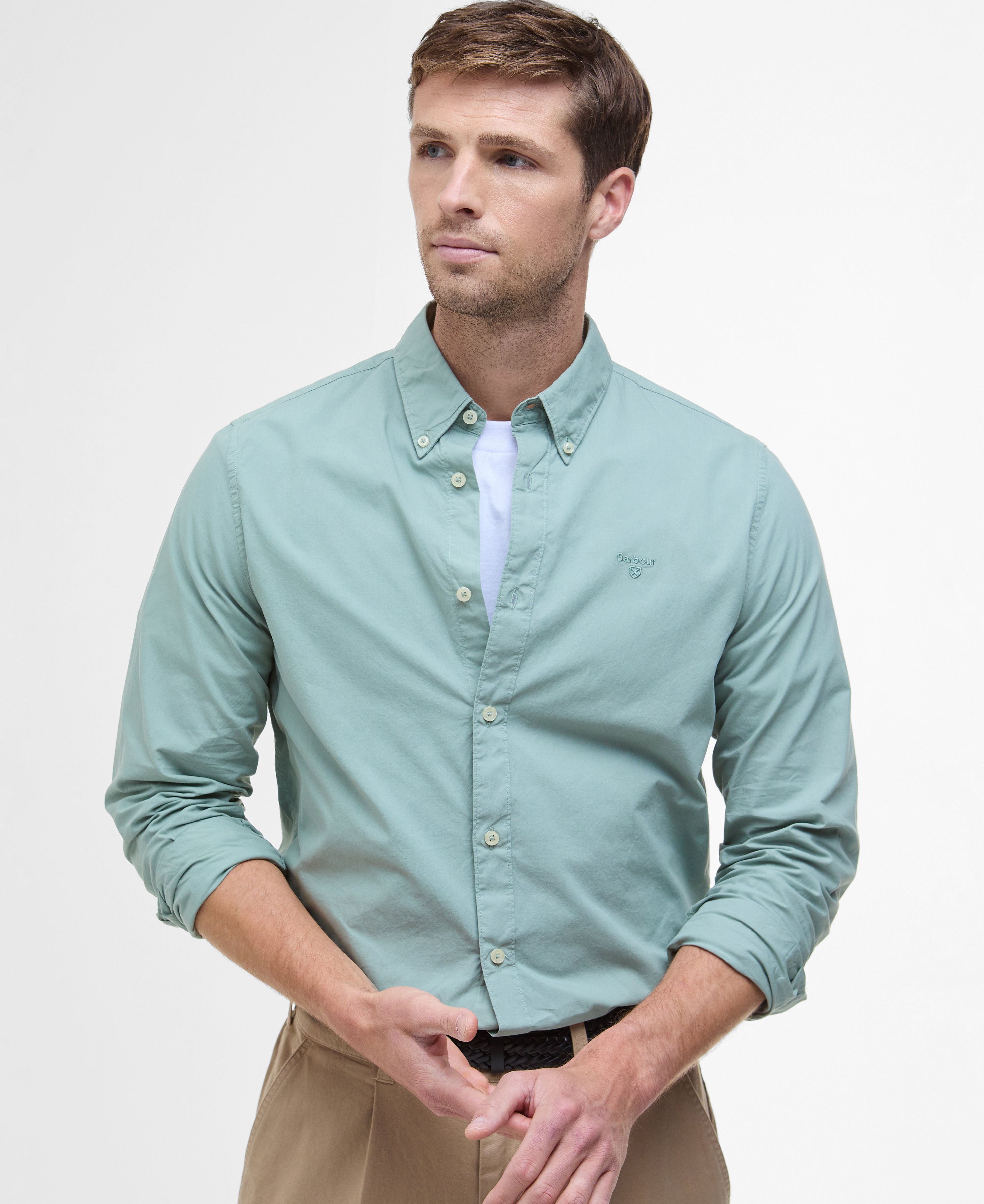 Garment Dyed Tailored Long-Sleeved Shirt image number 3