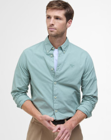 Garment Dyed Tailored Long-Sleeved Shirt Pale Apple