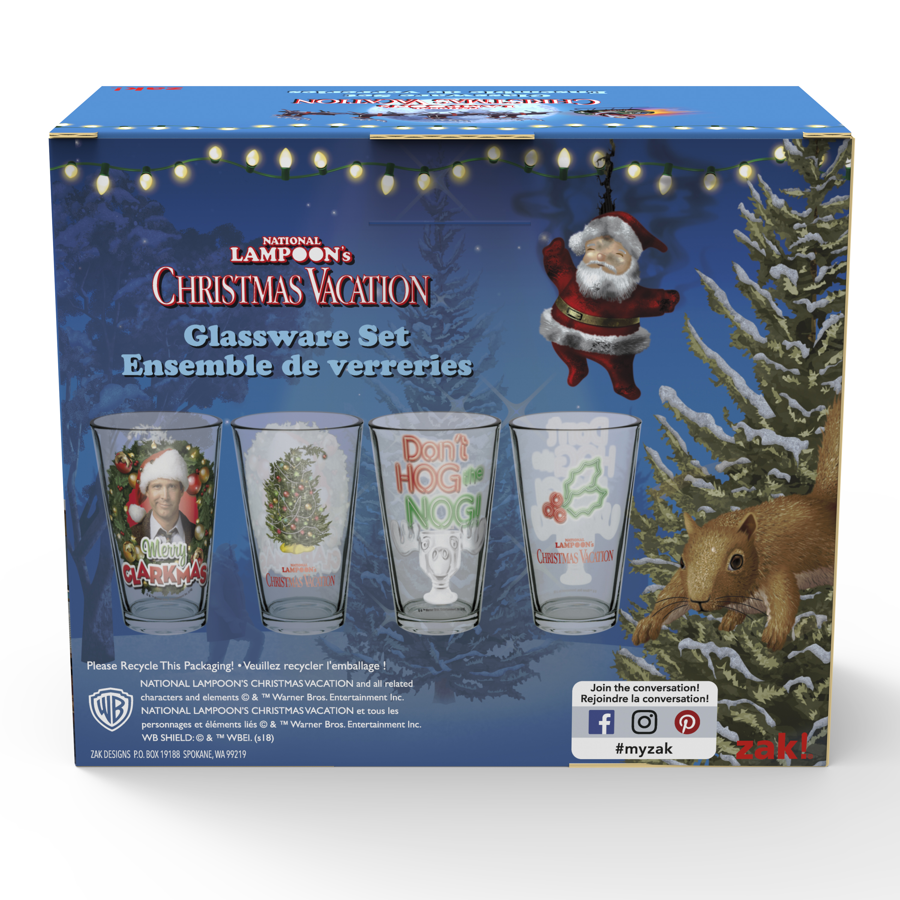 National Lampoon’s Christmas Vacation 16 ounce Pint Glasses, Clark Griswold, 2-piece set slideshow image 4 National Lampoon’s Christmas Vacation 16 ounce Pint Glasses, Clark Griswold, 2-piece set slideshow image 4