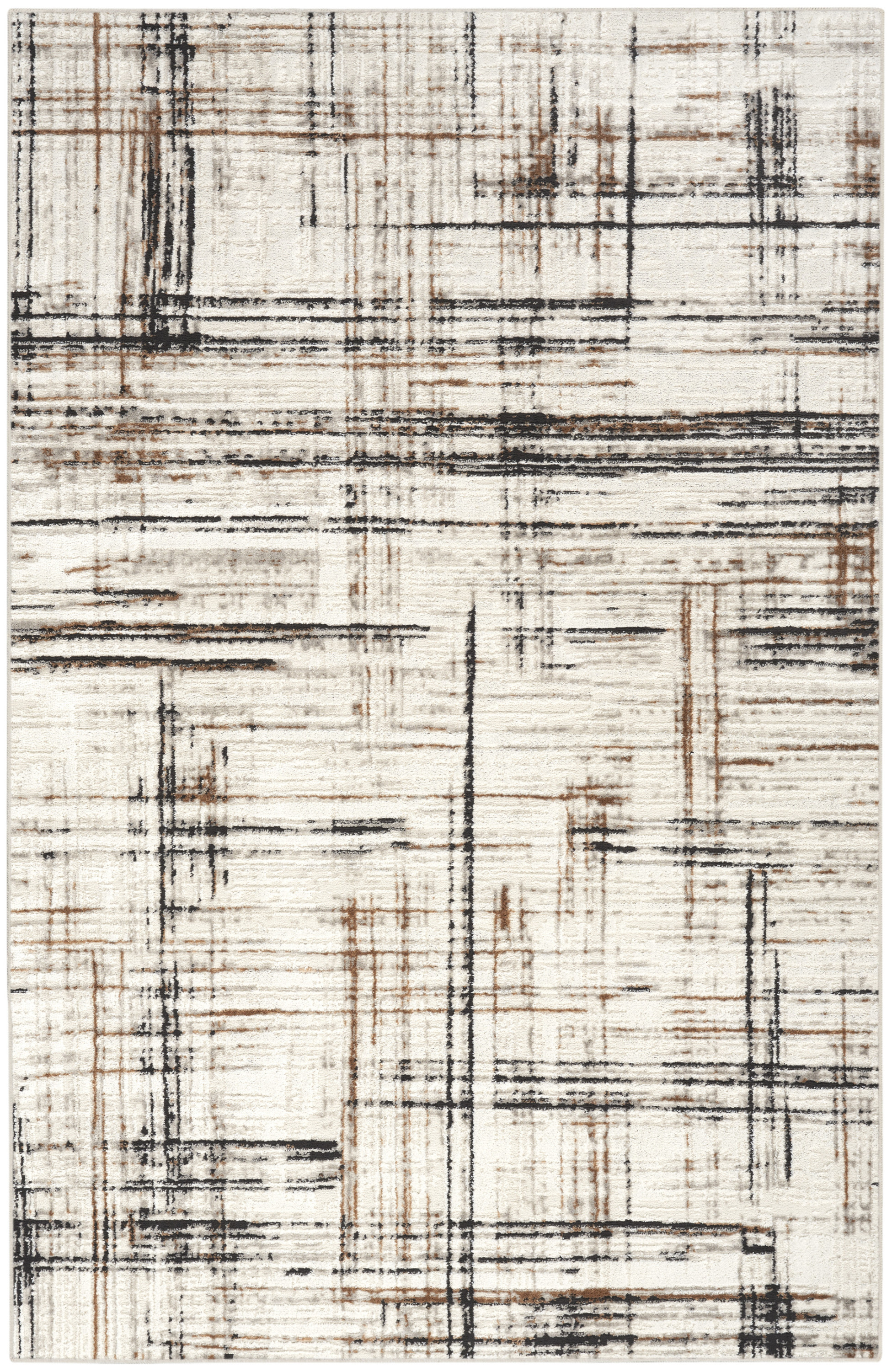 Calvin Klein CK029 Captivating 3'2" x 5' Ivory Multicolor Modern Indoor Rug