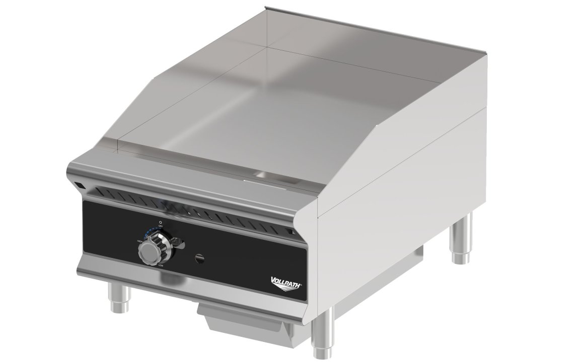 18-inch medium-duty flat-top gas griddle with manual controls