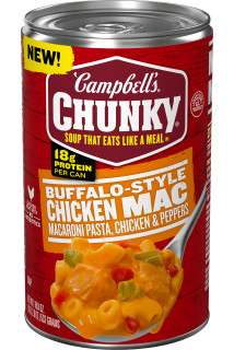 Buffalo-Style Chicken Mac Soup