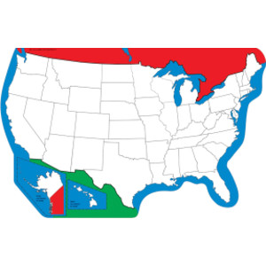 Notepad, Unlabeled U.S. Practice Map
