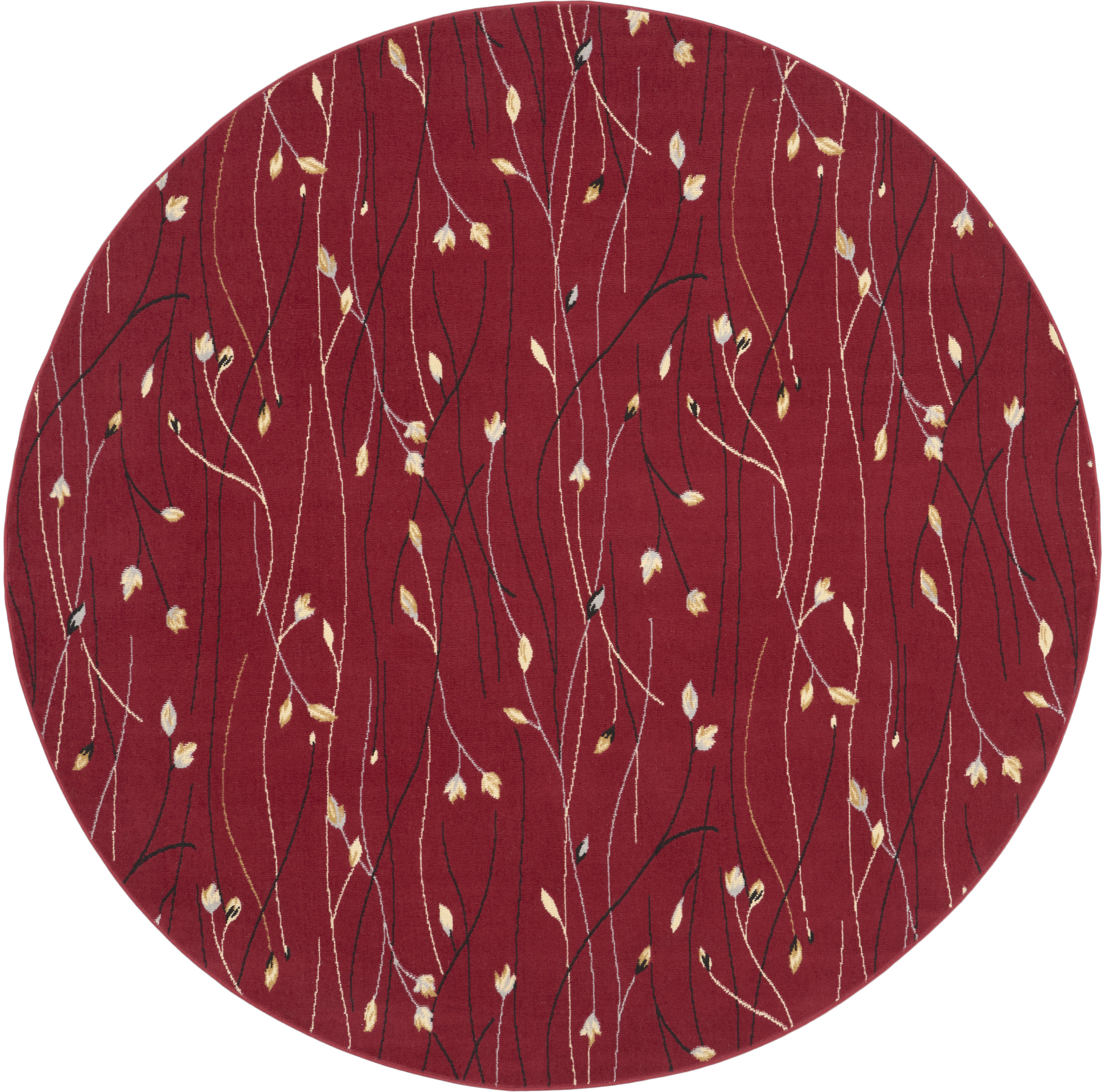 Nourison Grafix 8' x Round Red Contemporary Indoor Rug