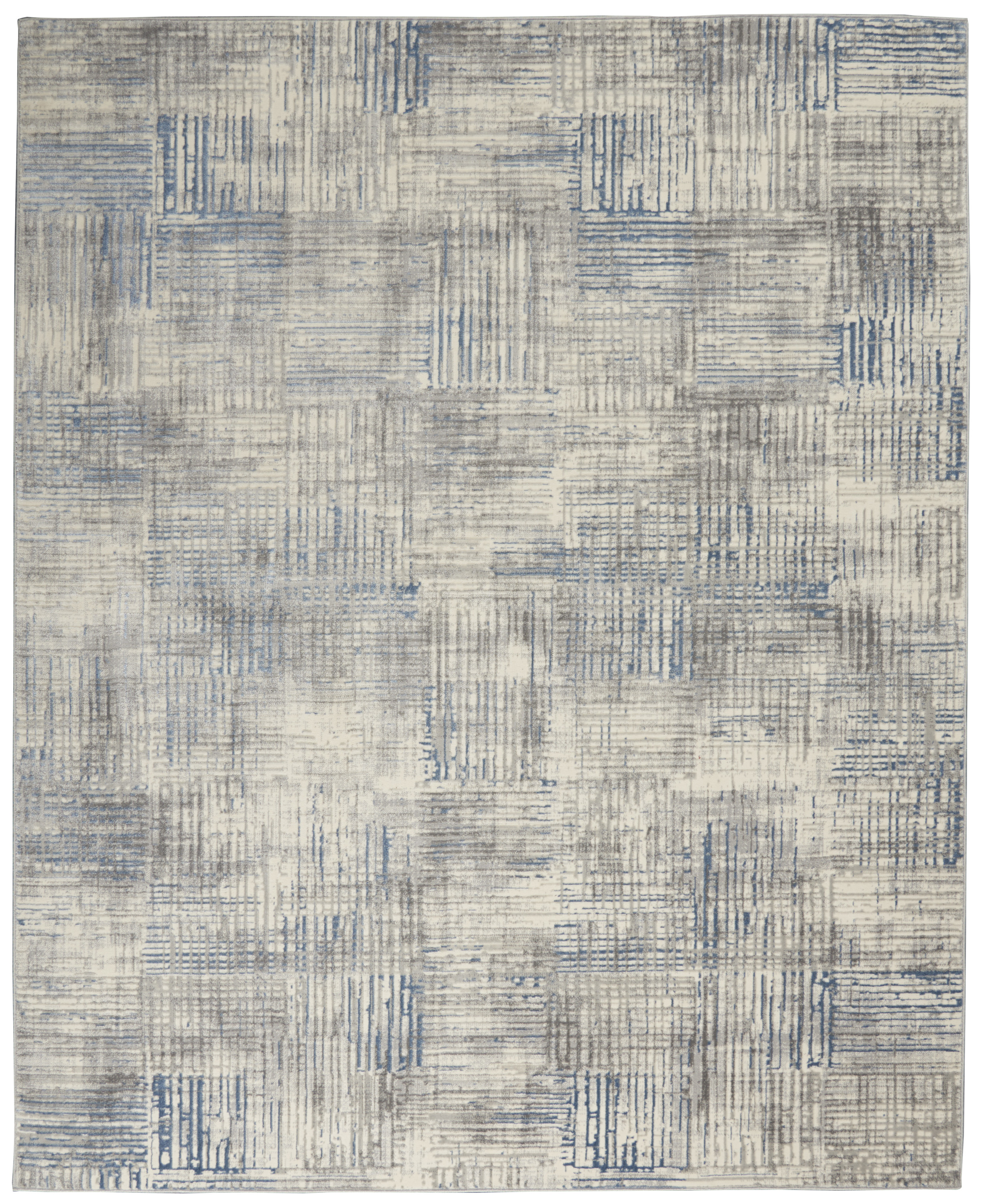 Nourison Solace 8' x 10' Ivory Grey Blue Modern Indoor Rug