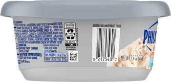 Philadlephia 1/3 Less Fat Garden Vegetable Cream Cheese, 7.5 Oz