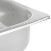 Half-size 2 ½-inch-deep stainless steel deli pan