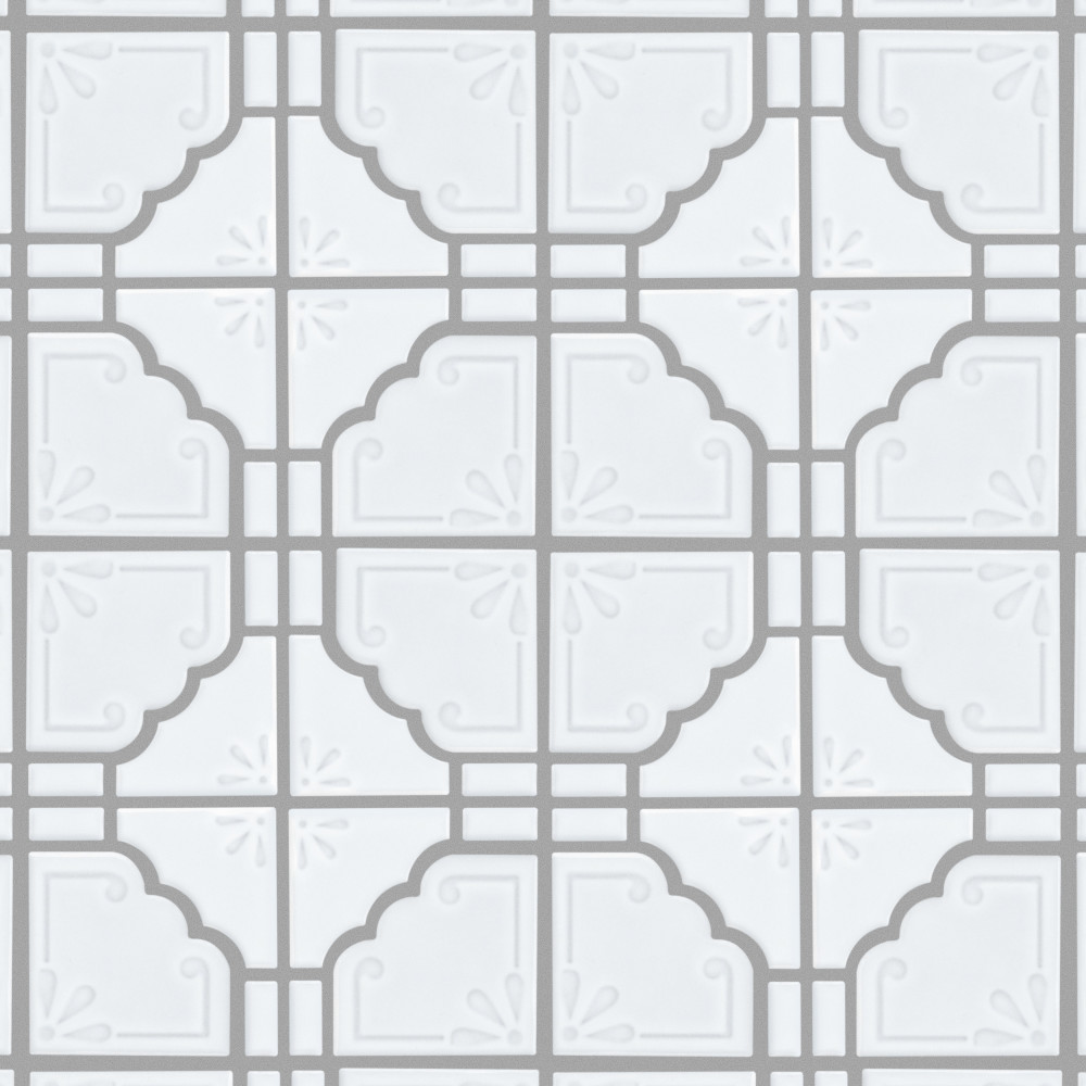 Hudson Moonbeam Matte White 11-7/8 in. x 11-7/8 in. Porcelain Mosaic Tile