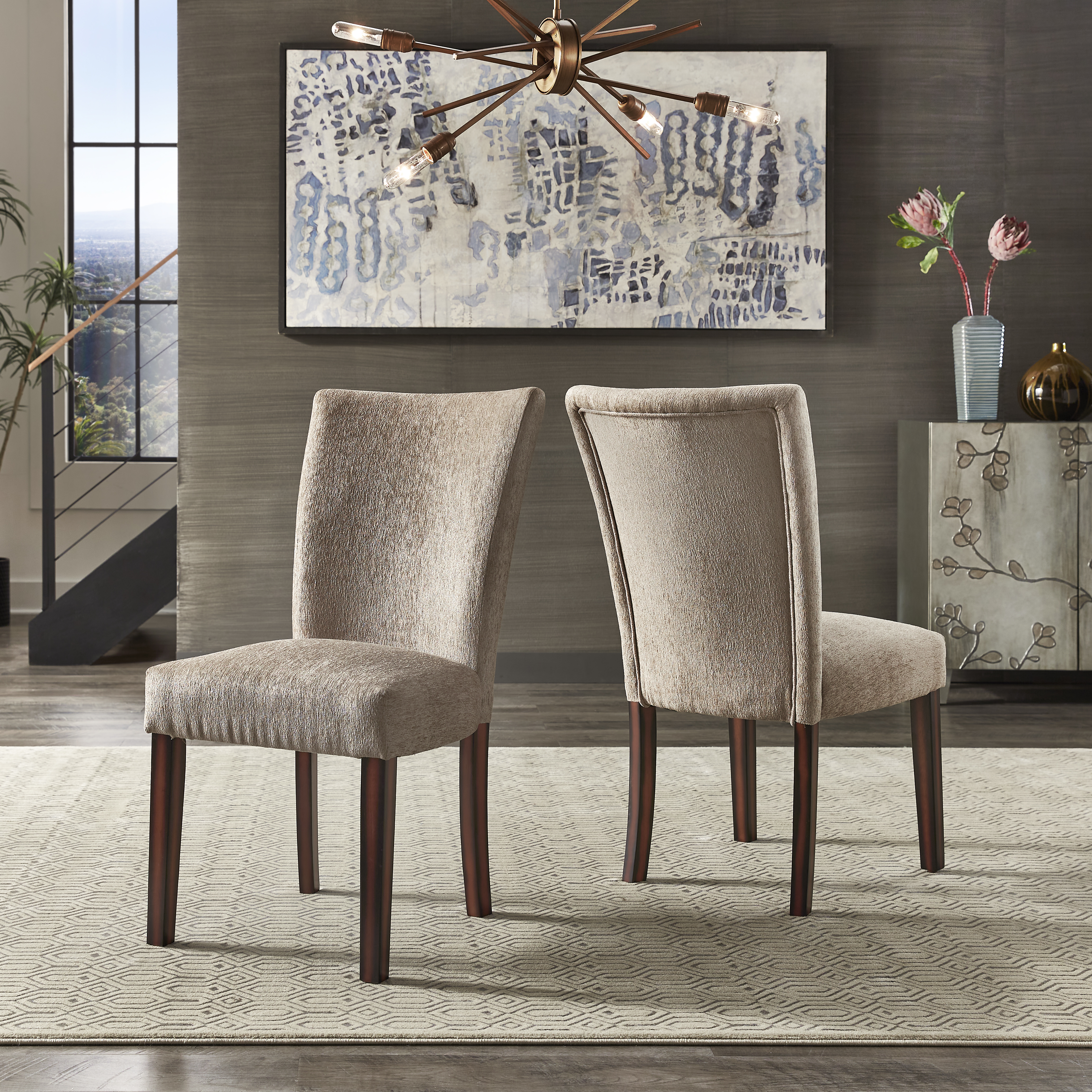 Chenille Parsons Dining Chairs (Set of 2)