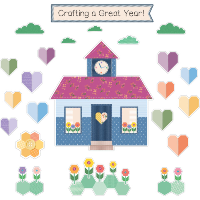 Crafty and Cool Crafting a Great Year! Bulletin Board Set, 64 Pieces