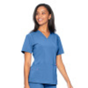 Smitten Miracle ROCK GODDESS Scrub Top for Women - 3 Pocket, Contemporary Slim Fit, Super Stretch, , V-Neck Medical Scrubs S101002-