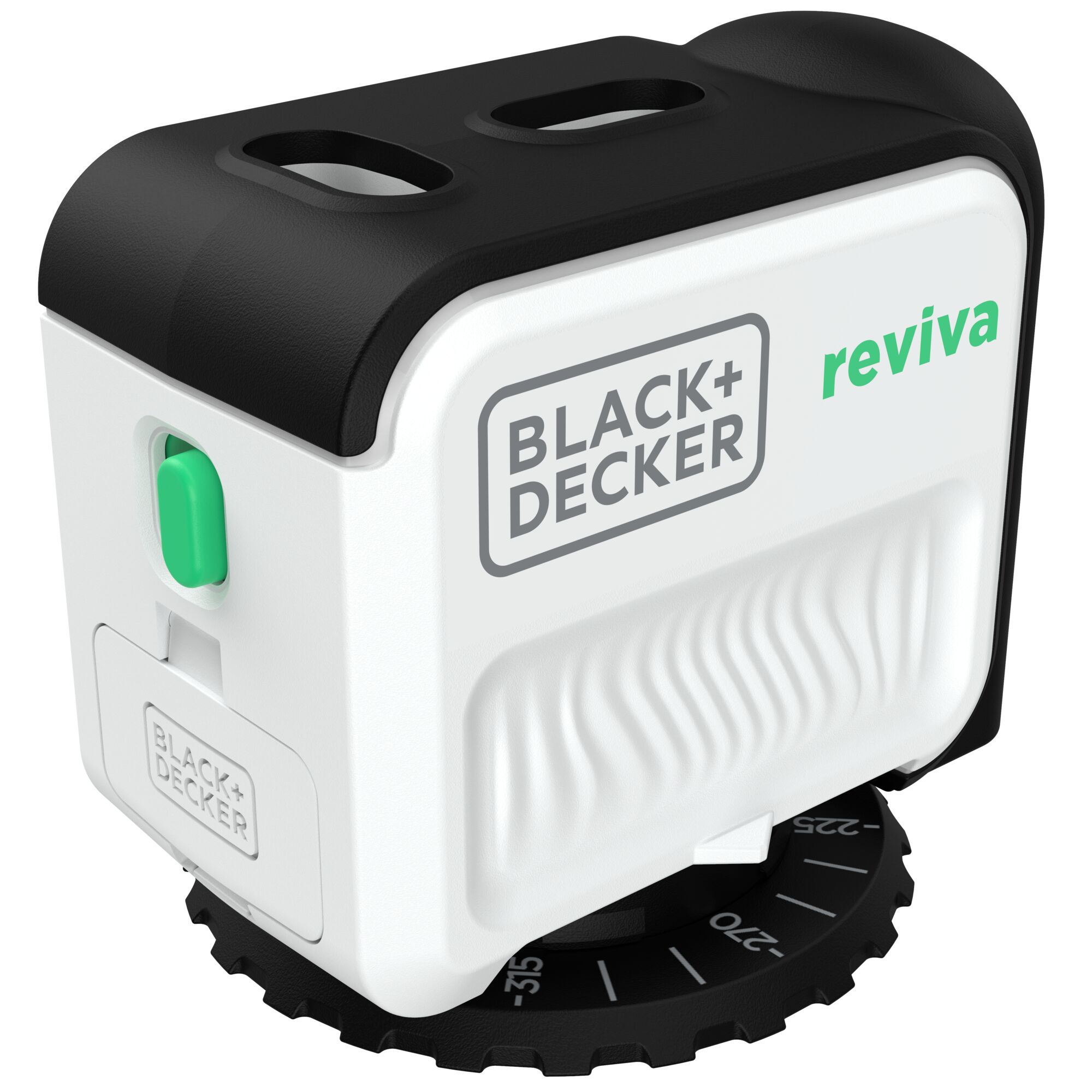 BLACK+DECKER reviva™ Line Laser  side back view showing off/on switch