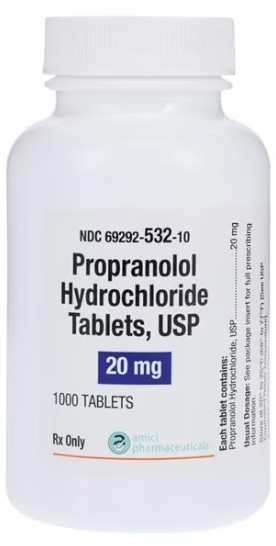 Propranolol HCl Injection 20mg -1000/Bottle