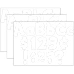 Teacher Created Resources&reg; White Funtastic 4" Letters Combo Pack, 208 Per Pack, 3 Packs TCR5819-3