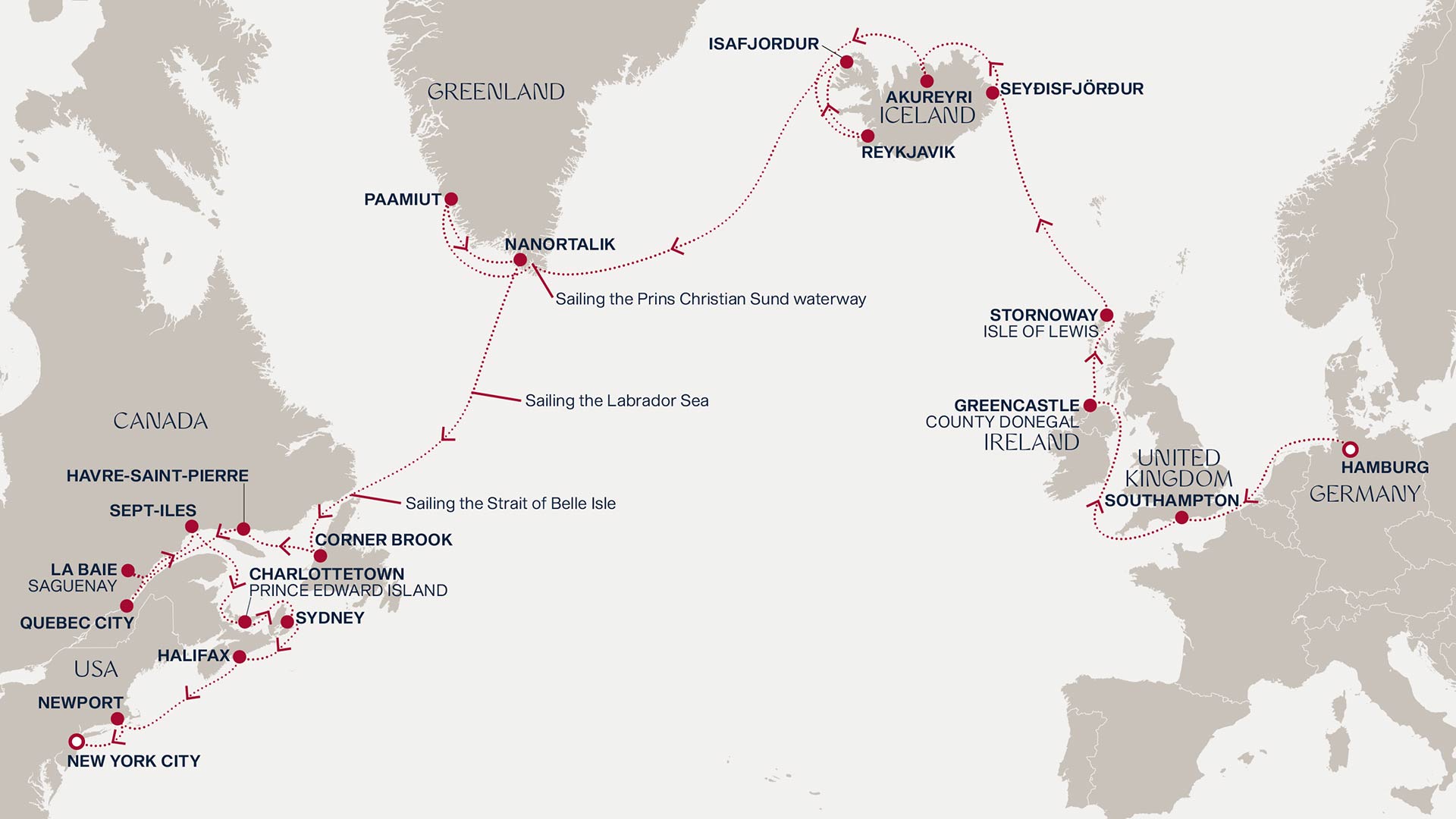 Itinerary map