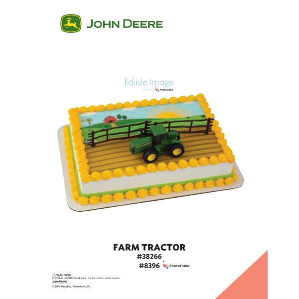 John Deere Farm Tractor The Magic of Cakes® PhotoCake® Enhanced Background Page