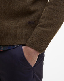 Essential Crew-Neck Jumper Willow Green