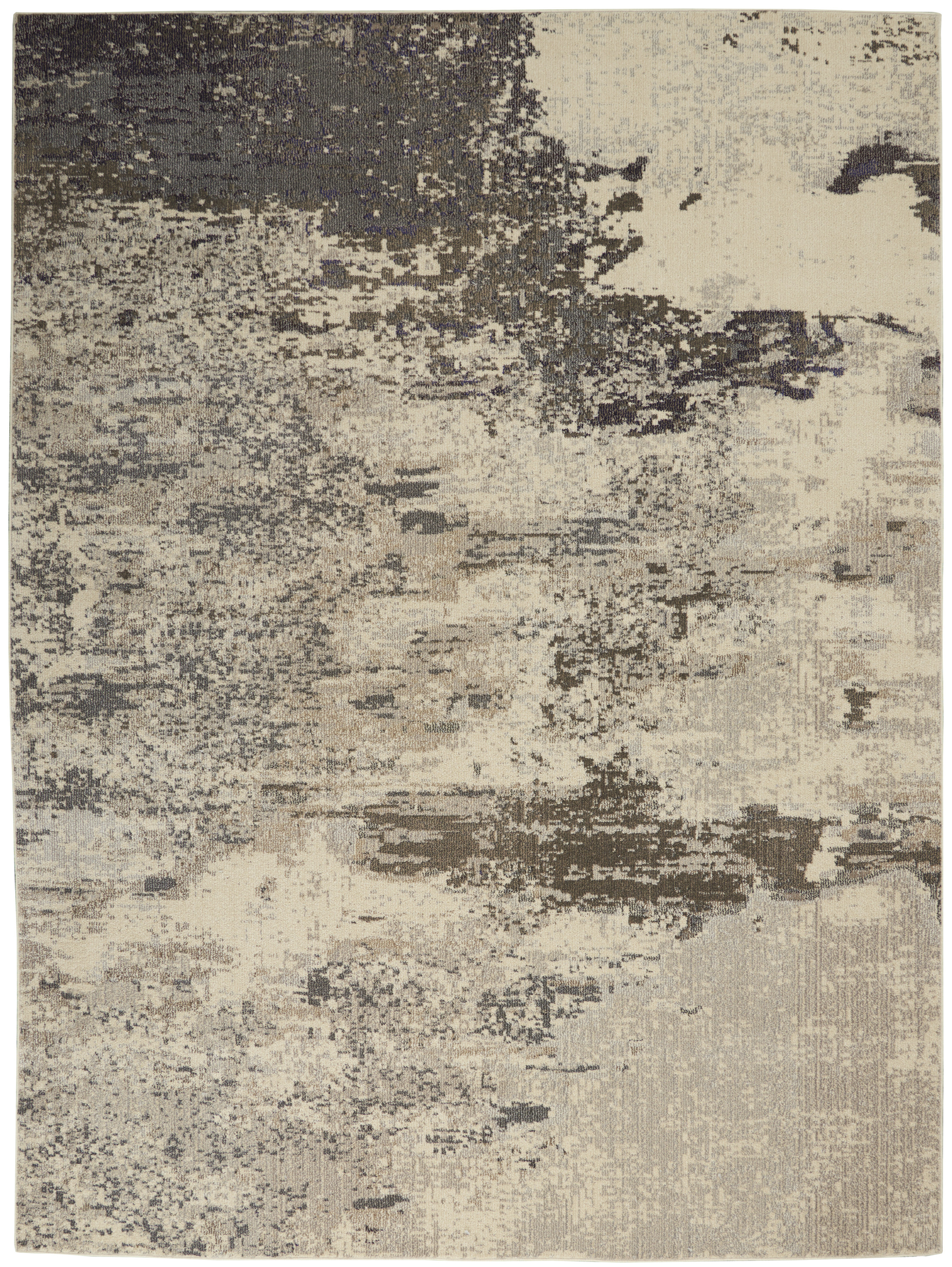 Nourison Celestial 7'10" x 10'6" Ivory Grey Modern Indoor Rug