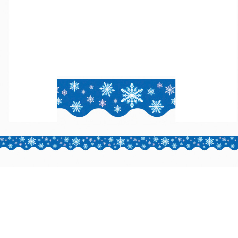 Snowflakes Scalloped Border Trim, 35 Feet