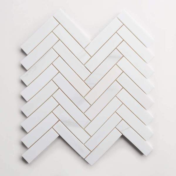 clé white dolomite | herringbone mosaic sheet 