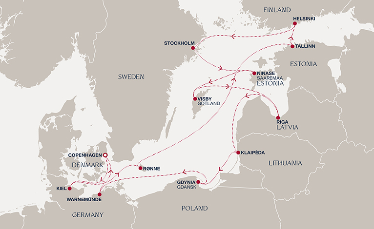 Itinerary map