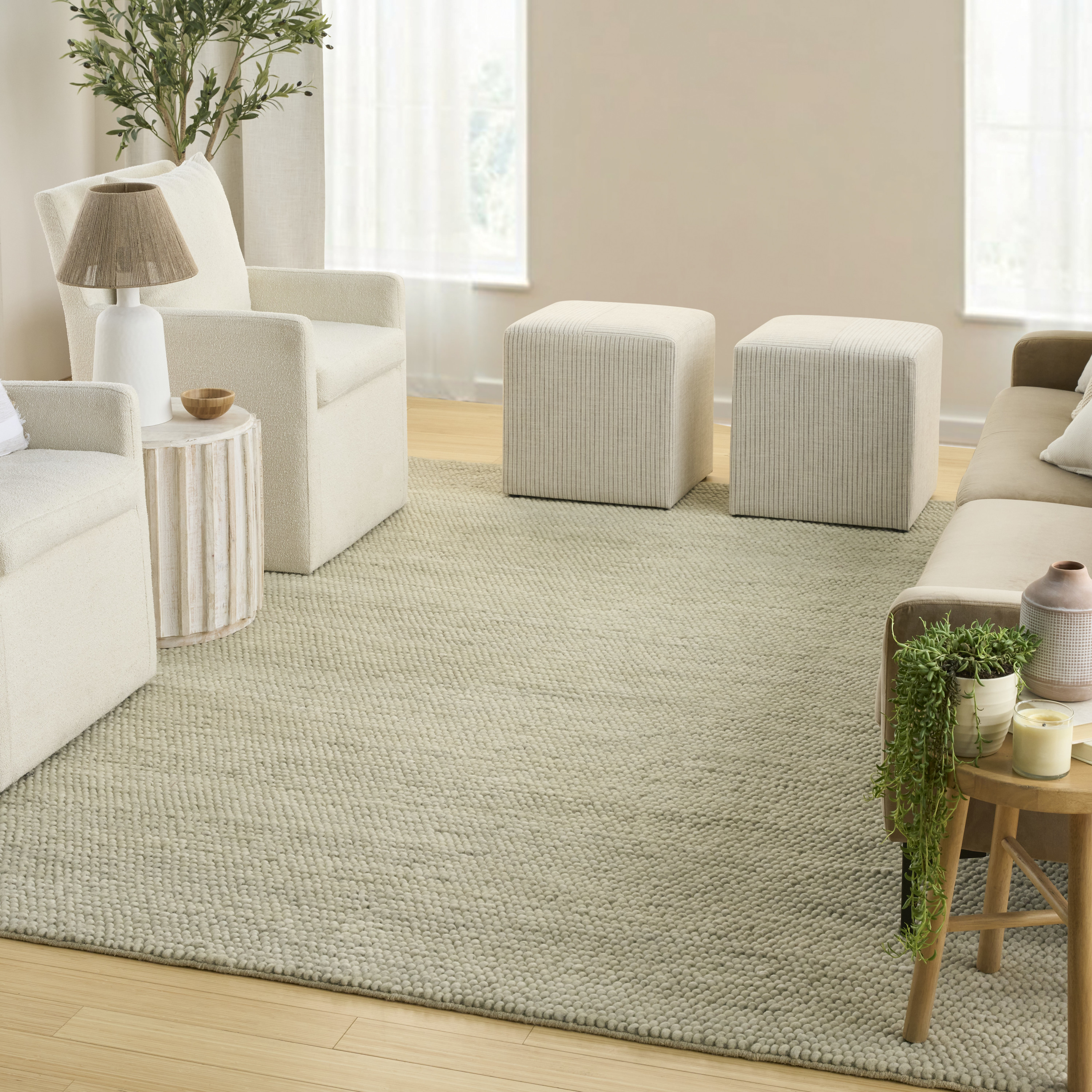 DKNY Pure Knots 8'6" x 11'6" Sage Modern Indoor Rug