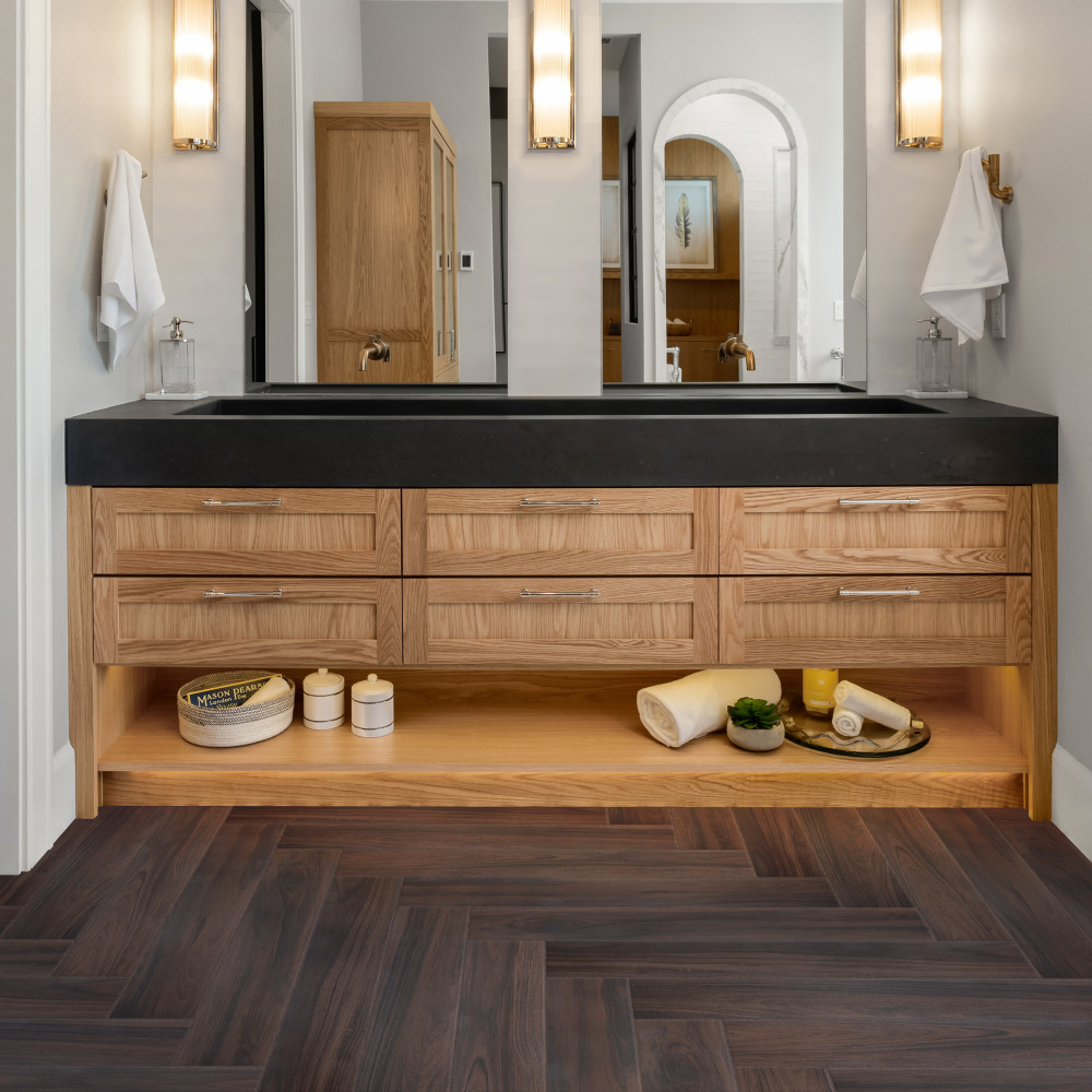 Mt Royale Walnut 6 in. x 35-1/2 in. Porcelain Floor and Wall Tile