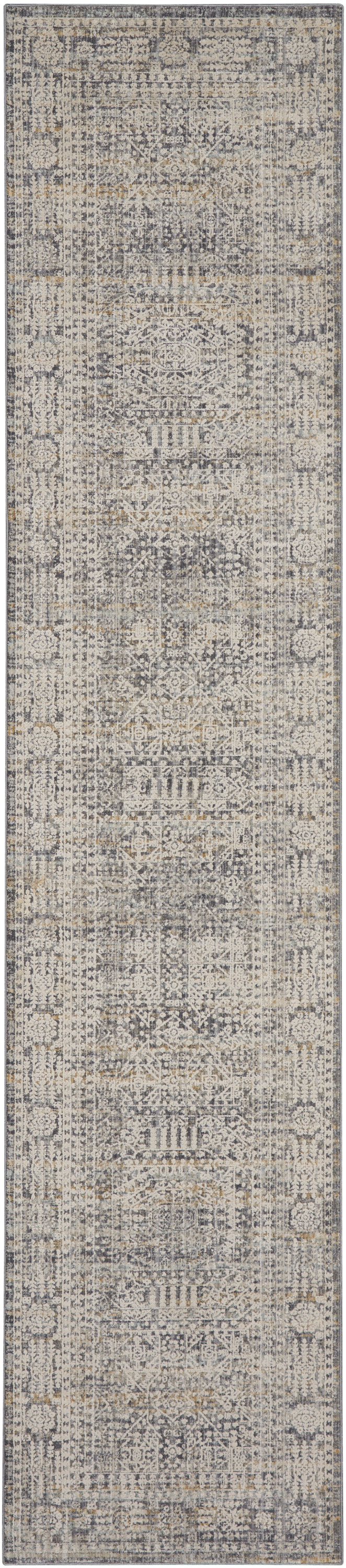 Nourison Lynx 2'3" x 10' Ivory Slate Vintage Indoor Rug