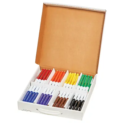 Prang Washable Art Markers Classroom Pack, Bullet Tip, Assorted Colors, 96 Count