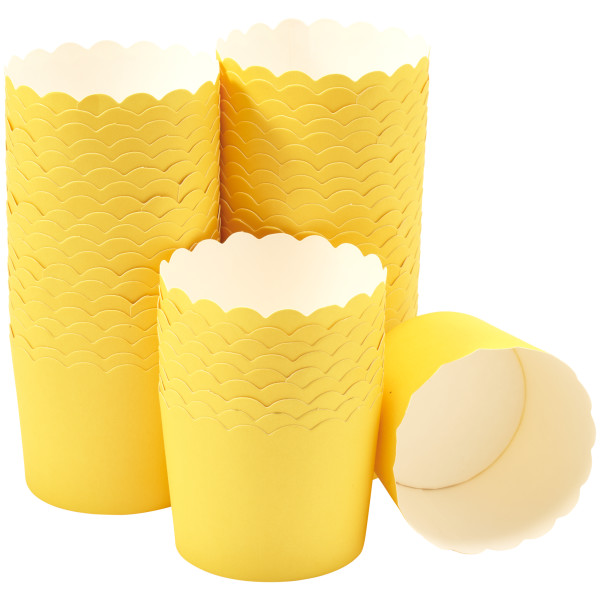 Yellow Scalloped Baking Cups