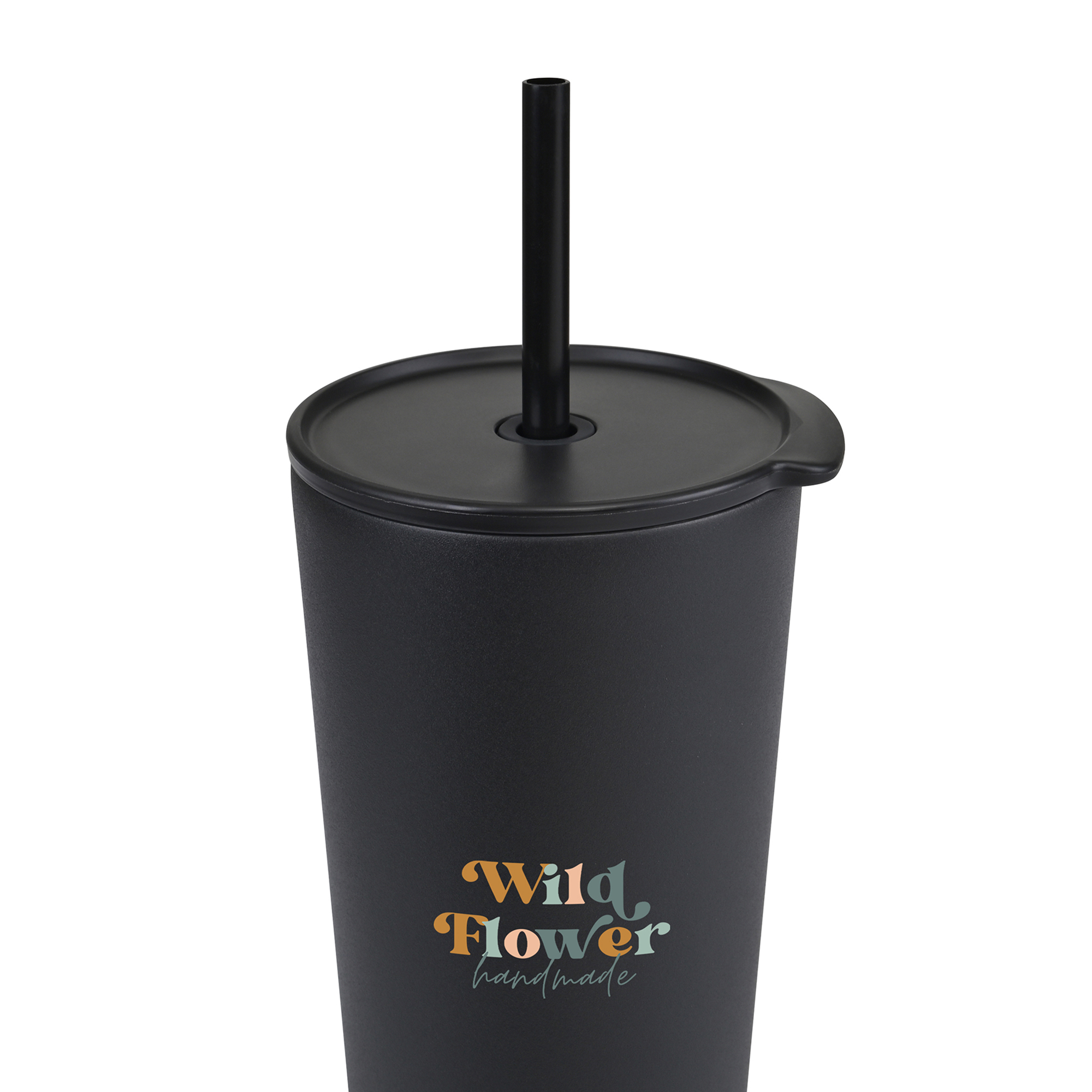 Aviana™ Rowan Recycled Straw Tumbler - 17 Oz. — Black