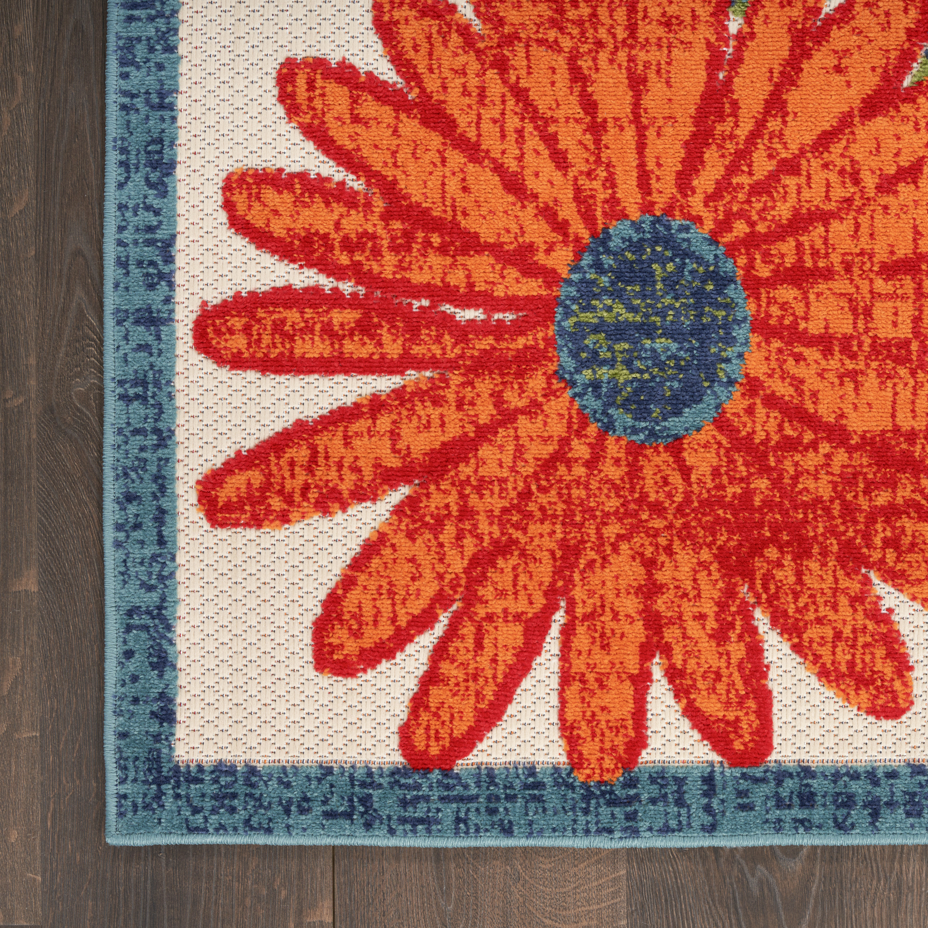 Nourison Aloha 6' x 9' Ivory Multicolor Outdoor Rug