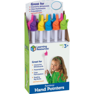 Rainbow Hand Pointers, 15", Pack of 10