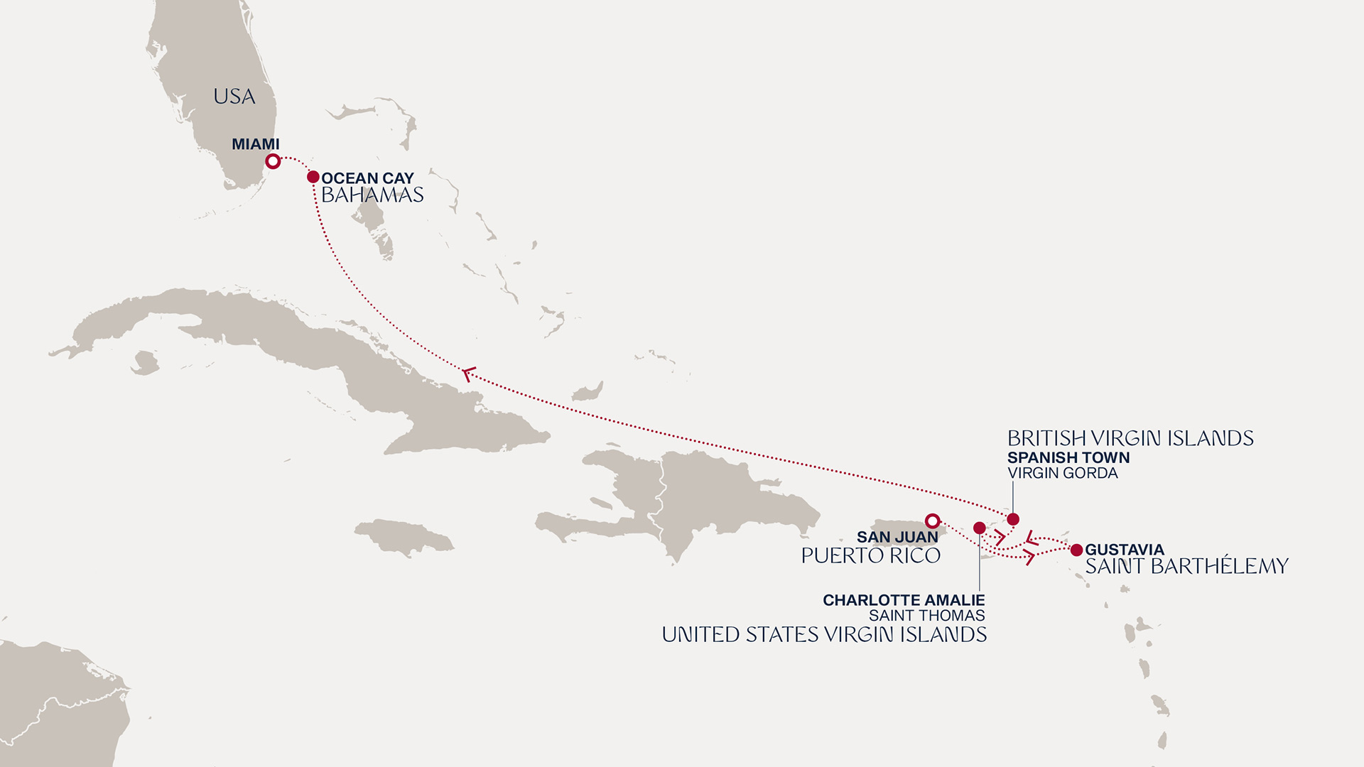 Itinerary map